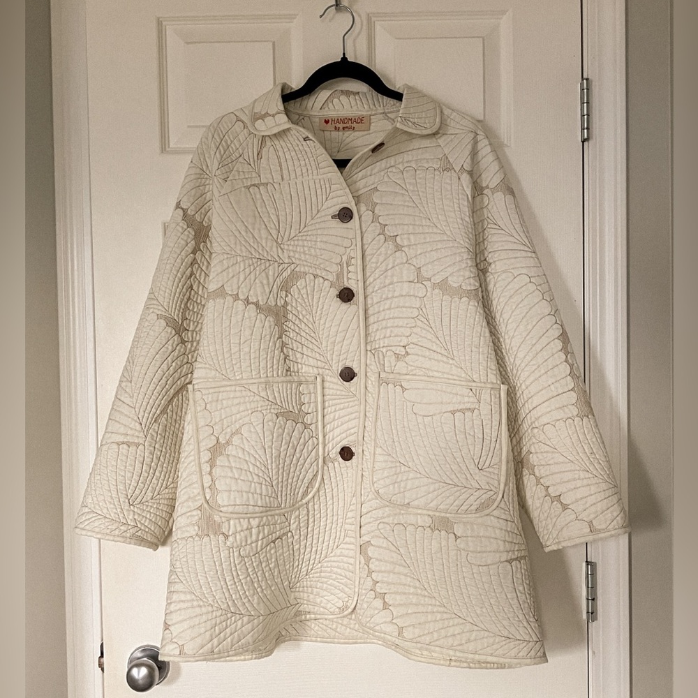 Handmade upcycled quilt coat